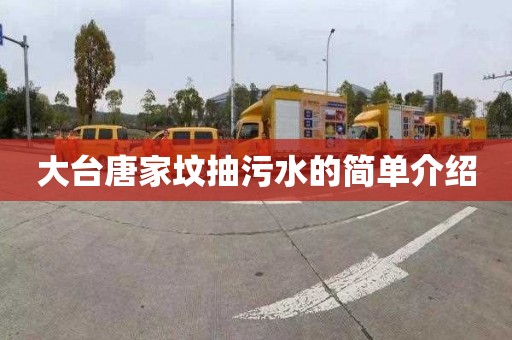 大台唐家坟抽污水的简单介绍
