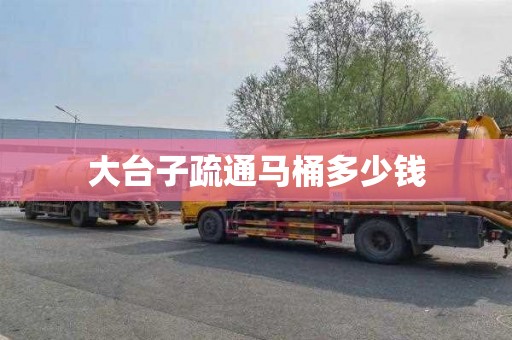 大台子疏通马桶多少钱