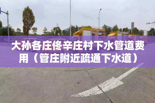 大孙各庄佟辛庄村下水管道费用（管庄附近疏通下水道）