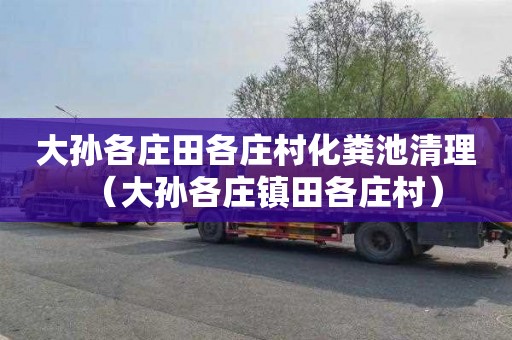 大孙各庄田各庄村化粪池清理（大孙各庄镇田各庄村）