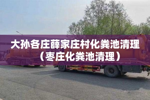 大孙各庄薛家庄村化粪池清理（枣庄化粪池清理）