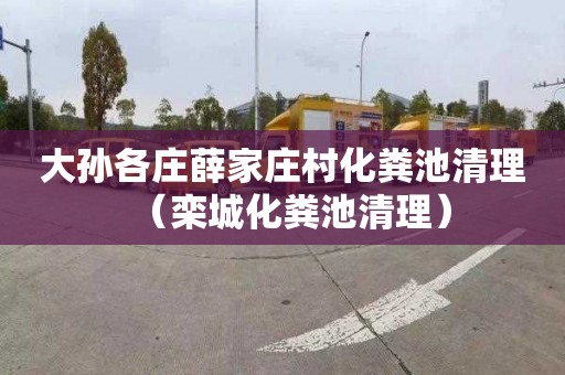大孙各庄薛家庄村化粪池清理（栾城化粪池清理）