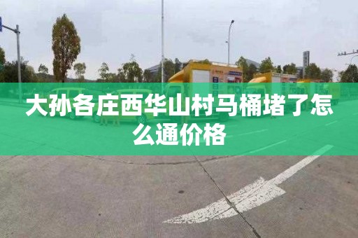 大孙各庄西华山村马桶堵了怎么通价格