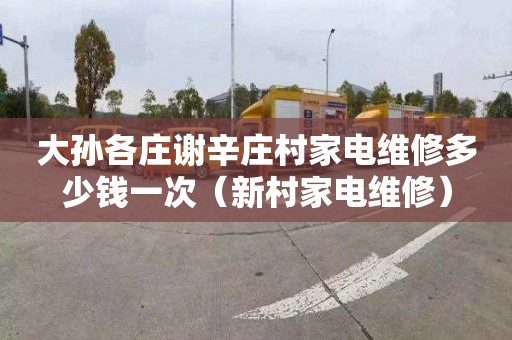 大孙各庄谢辛庄村家电维修多少钱一次（新村家电维修）