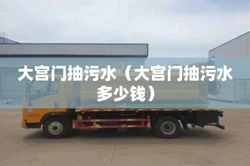 大宫门抽污水（大宫门抽污水多少钱）