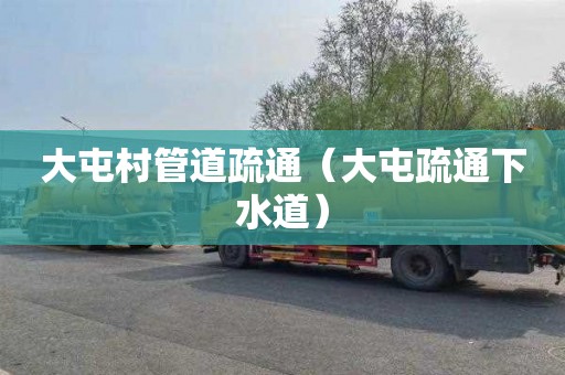 大屯村管道疏通（大屯疏通下水道）