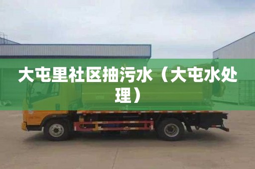 大屯里社区抽污水（大屯水处理）