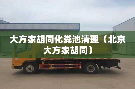 大方家胡同化粪池清理（北京大方家胡同）