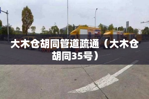 大木仓胡同管道疏通（大木仓胡同35号）
