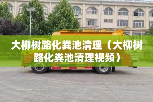 大柳树路化粪池清理（大柳树路化粪池清理视频）
