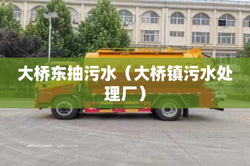 大桥东抽污水（大桥镇污水处理厂）