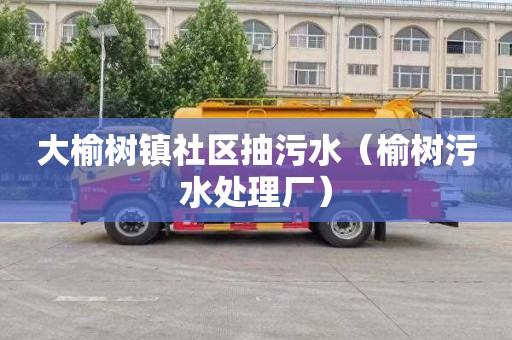大榆树镇社区抽污水（榆树污水处理厂）