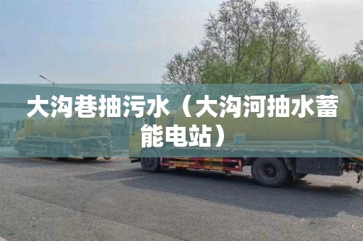 大沟巷抽污水（大沟河抽水蓄能电站）