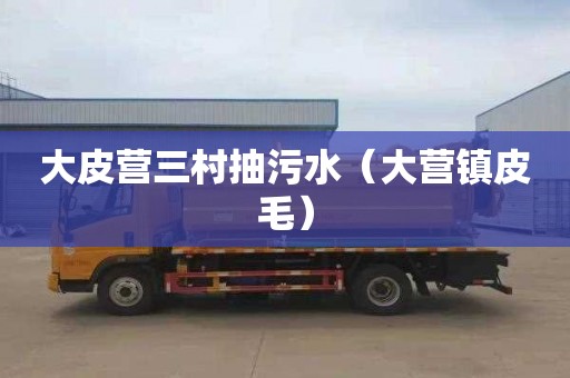大皮营三村抽污水（大营镇皮毛）