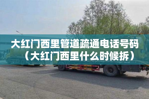 大红门西里管道疏通电话号码（大红门西里什么时候拆）