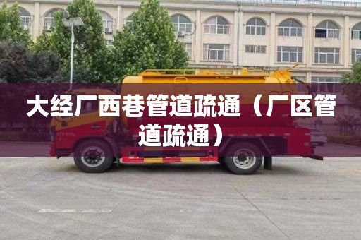 大经厂西巷管道疏通（厂区管道疏通）