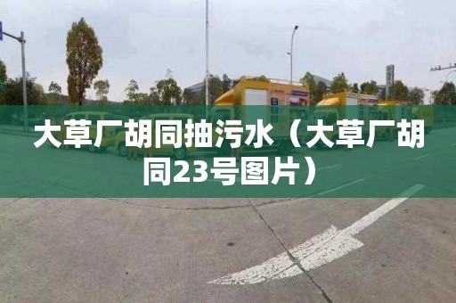 大草厂胡同抽污水（大草厂胡同23号图片）