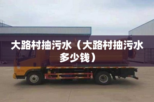 大路村抽污水（大路村抽污水多少钱）