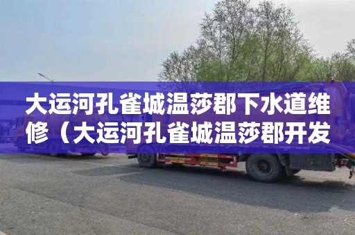 大运河孔雀城温莎郡下水道维修（大运河孔雀城温莎郡开发商）