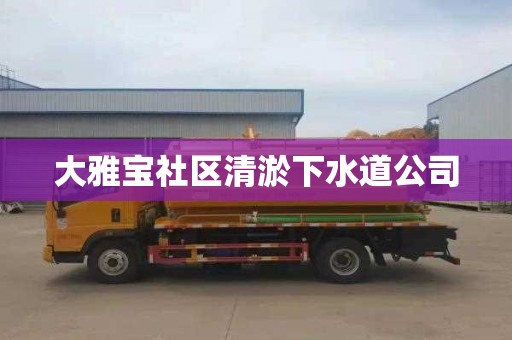 大雅宝社区清淤下水道公司