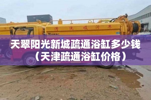 天翠阳光新城疏通浴缸多少钱（天津疏通浴缸价格）