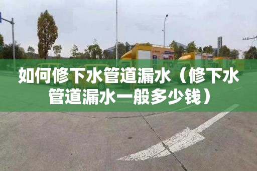 如何修下水管道漏水（修下水管道漏水一般多少钱）