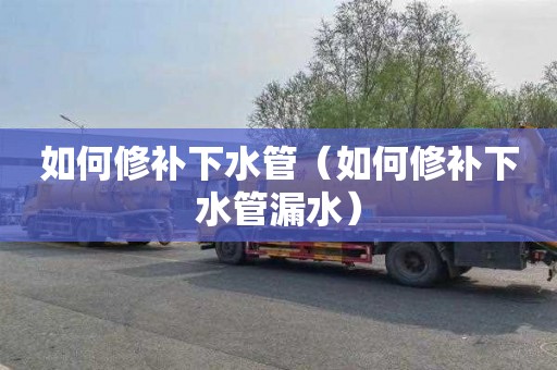 如何修补下水管（如何修补下水管漏水）