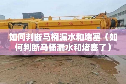 如何判断马桶漏水和堵塞（如何判断马桶漏水和堵塞了）