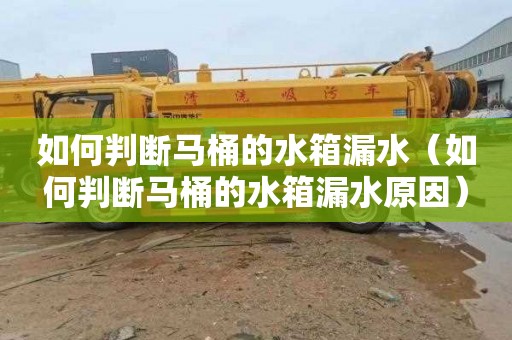 如何判断马桶的水箱漏水（如何判断马桶的水箱漏水原因）