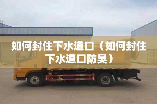如何封住下水道口（如何封住下水道口防臭）