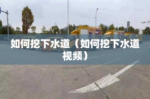 如何挖下水道（如何挖下水道视频）