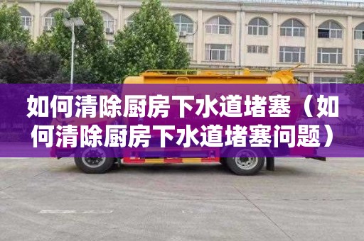 如何清除厨房下水道堵塞（如何清除厨房下水道堵塞问题）