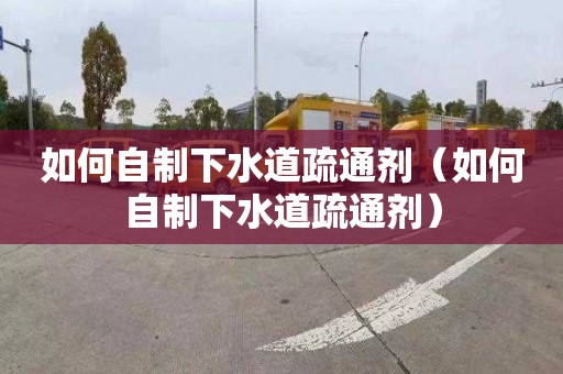 如何自制下水道疏通剂（如何自制下水道疏通剂）