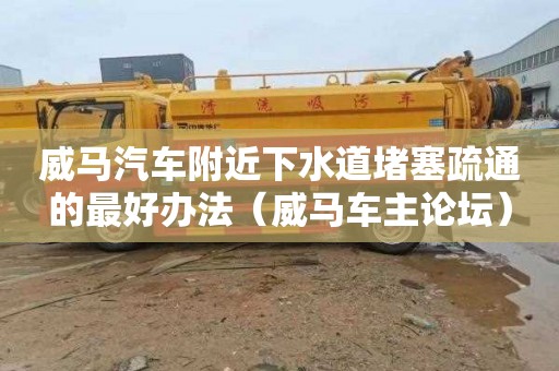 威马汽车附近下水道堵塞疏通的最好办法（威马车主论坛）