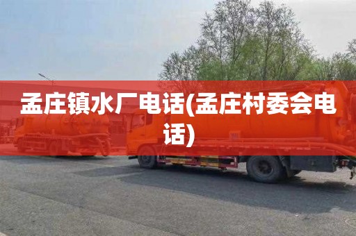 孟庄镇水厂电话(孟庄村委会电话)