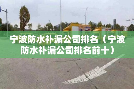 宁波防水补漏公司排名（宁波防水补漏公司排名前十）