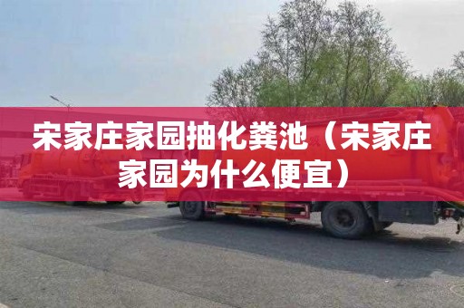 宋家庄家园抽化粪池（宋家庄家园为什么便宜）