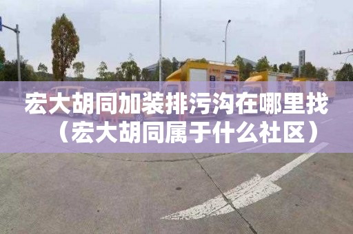 宏大胡同加装排污沟在哪里找（宏大胡同属于什么社区）
