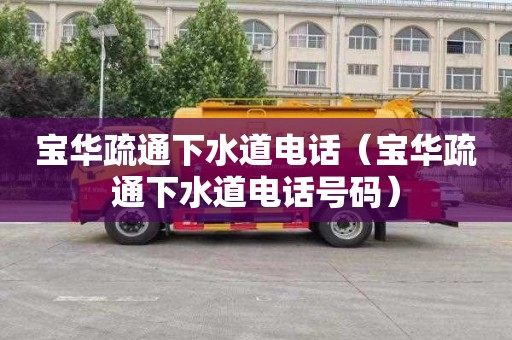 宝华疏通下水道电话（宝华疏通下水道电话号码）