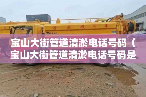 宝山大街管道清淤电话号码（宝山大街管道清淤电话号码是多少号）