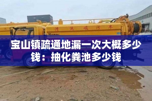 宝山镇疏通地漏一次大概多少钱：抽化粪池多少钱