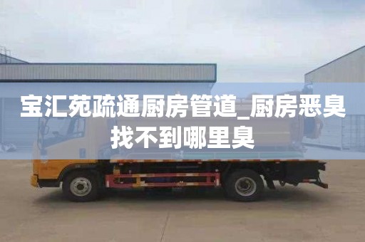 宝汇苑疏通厨房管道_厨房恶臭找不到哪里臭