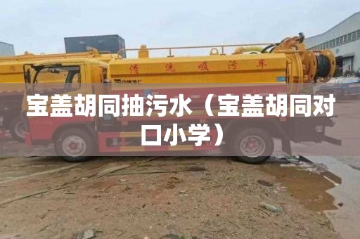 宝盖胡同抽污水（宝盖胡同对口小学）
