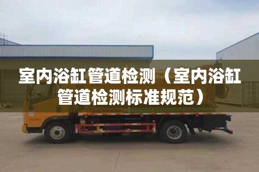 室内浴缸管道检测（室内浴缸管道检测标准规范）