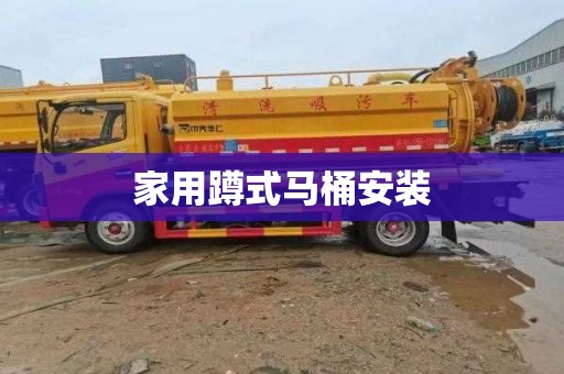 家用蹲式马桶安装