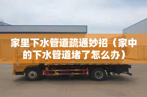 家里下水管道疏通妙招（家中的下水管道堵了怎么办）