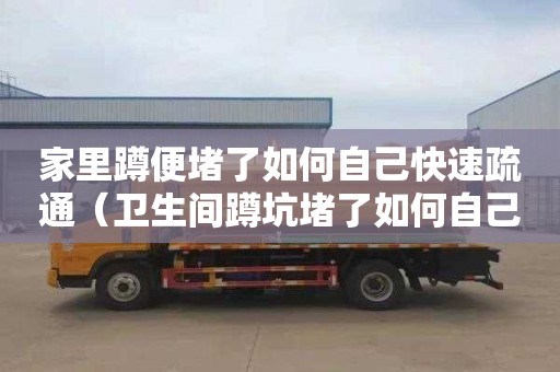 家里蹲便堵了如何自己快速疏通（卫生间蹲坑堵了如何自己快速疏通）