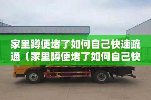 家里蹲便堵了如何自己快速疏通（家里蹲便堵了如何自己快速疏通马桶）