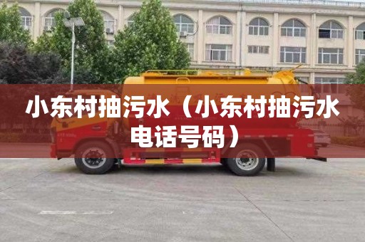 小东村抽污水（小东村抽污水电话号码）