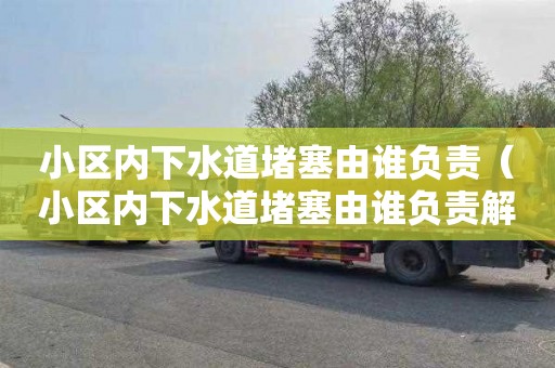 小区内下水道堵塞由谁负责（小区内下水道堵塞由谁负责解决）